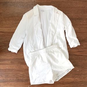 White Blazer and short set- size small in both